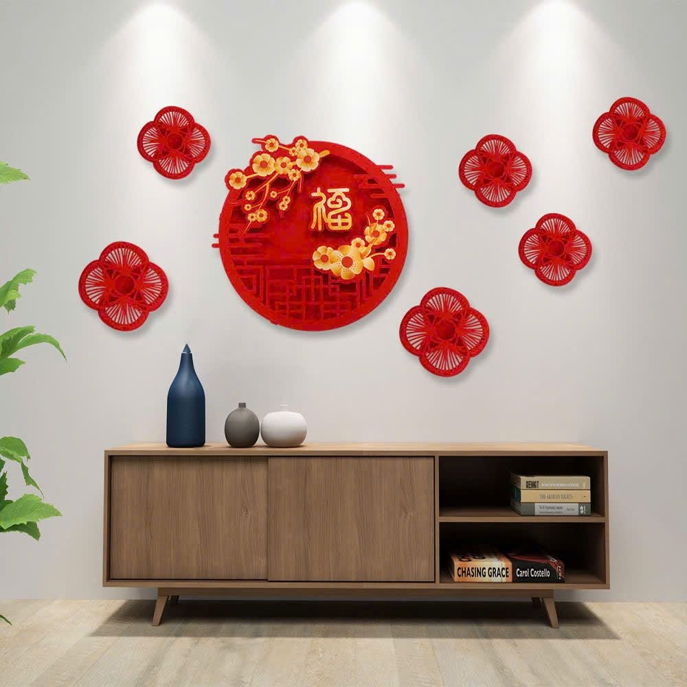  Decal Dán Tường Trang Trí Năm Mới 