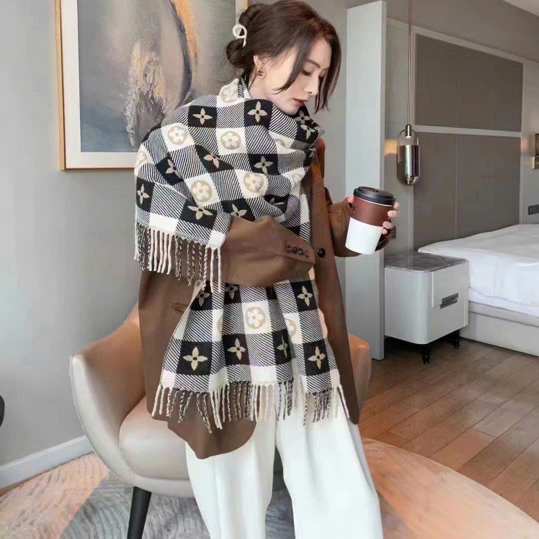  Khăn Quàng Choàng Cổ Len 2 Mặt 