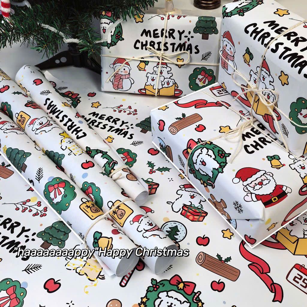  Giấy Gói Quà Noel 