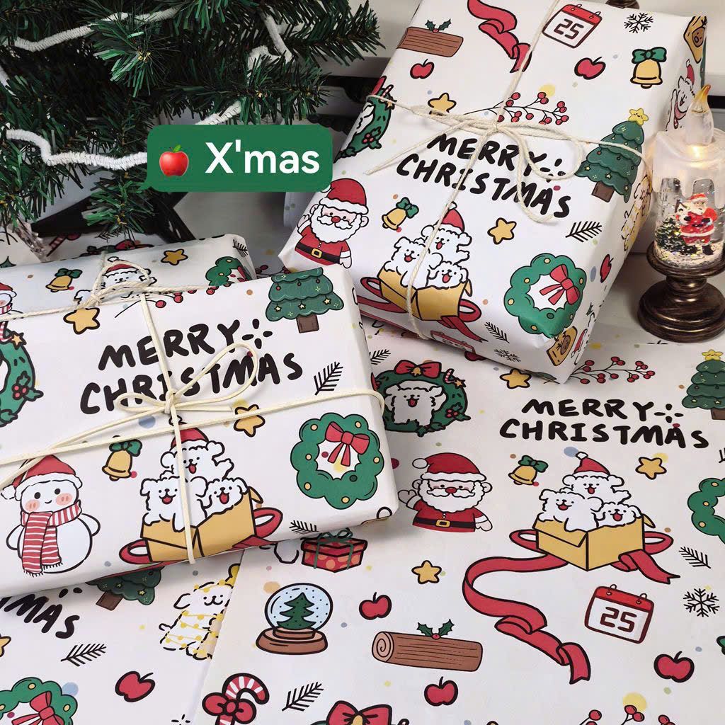  Giấy Gói Quà Noel 