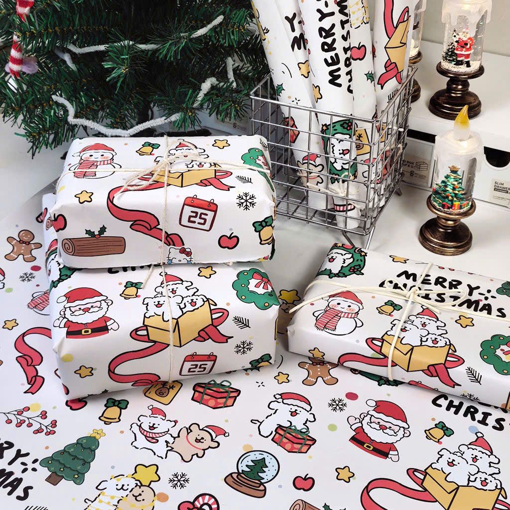  Giấy Gói Quà Noel 