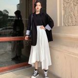  Chân Váy Dập Ly Dài 2 Tầng 