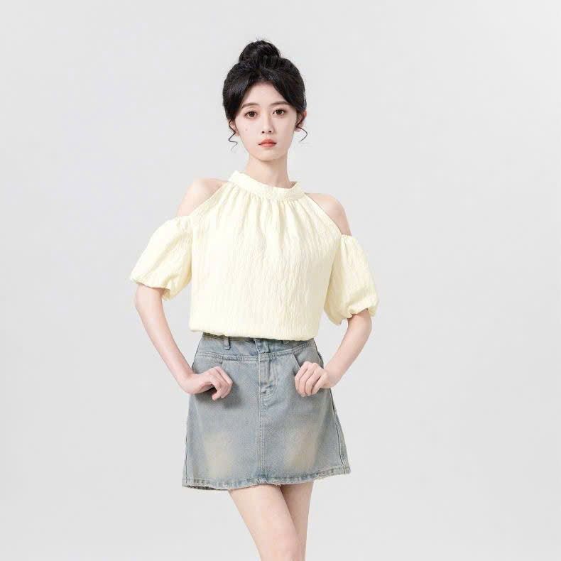  Áo kiểu Lovito tay phồng 