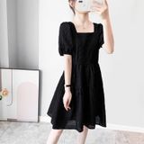  Đầm Babydoll Cổ Vuông 
