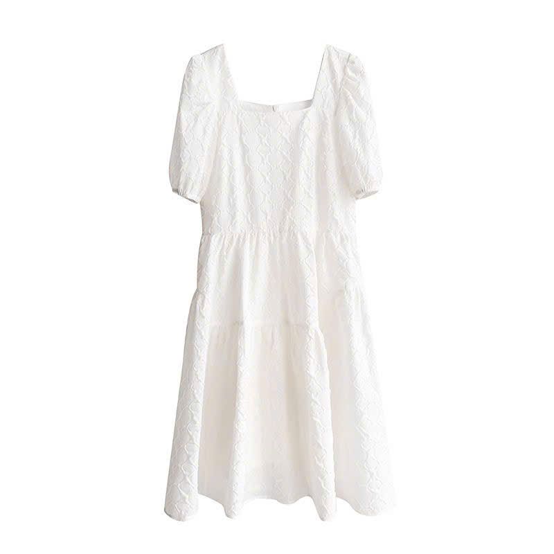  Đầm Babydoll Cổ Vuông 