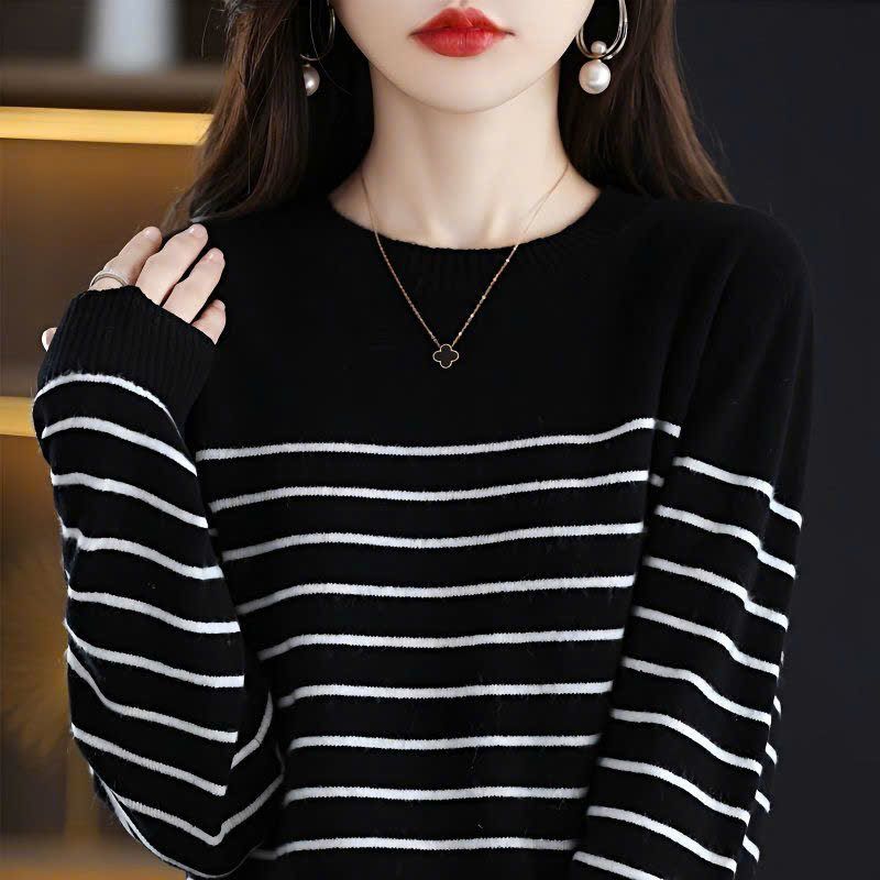  Áo Len Dài Tay Sọc Ngang 