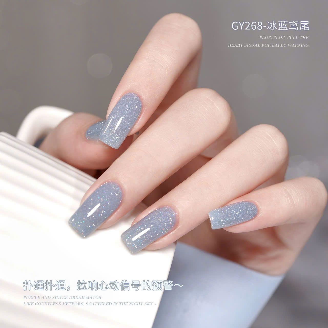  Gel Sơn Móng Tay Trong Suốt Màu Nhũ 