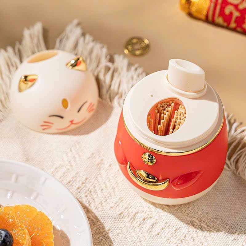  Hủ Tâm Mèo Thần Tài Nút Ấn 