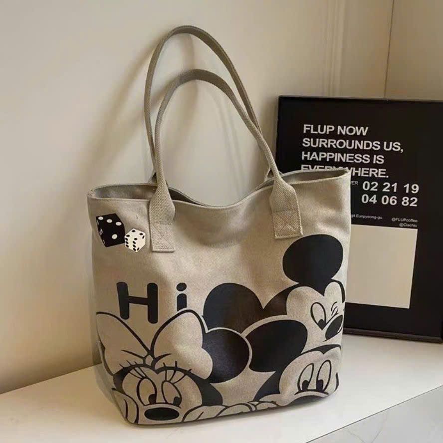  Túi Xách Vải Chuột Mickey Nữ 