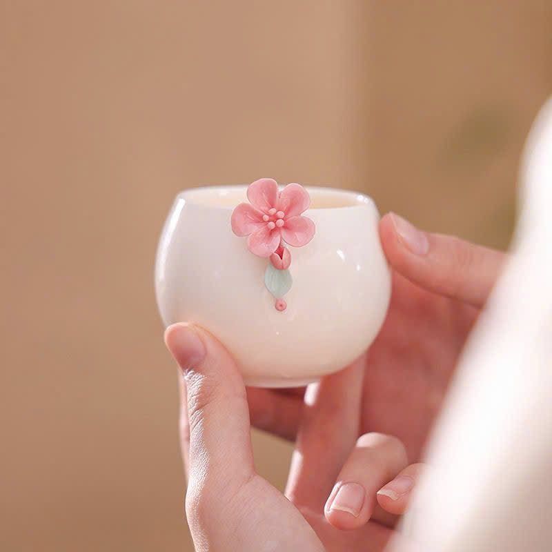  Tách Trà Gốm Hoa Văn 