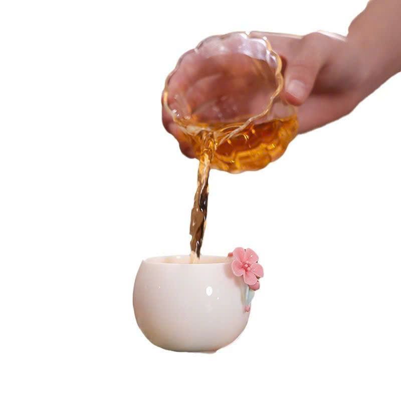  Tách Trà Gốm Hoa Văn 