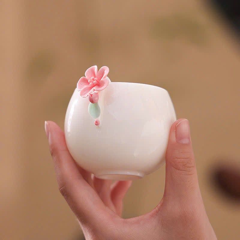  Tách Trà Gốm Hoa Văn 