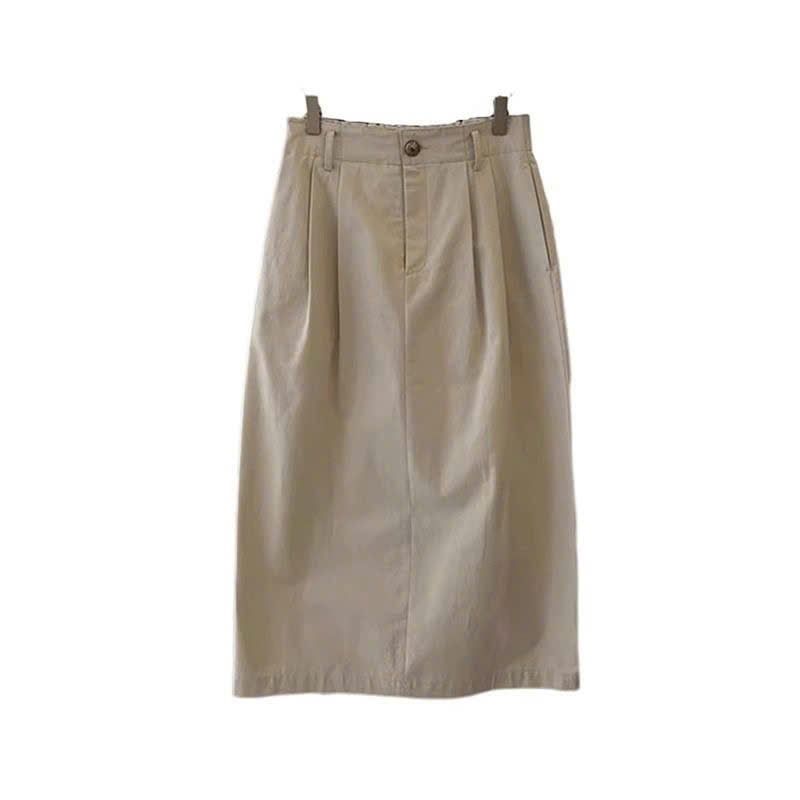  Chân Váy Màu Be Chữ A 