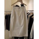  Chân Váy Màu Be Chữ A 