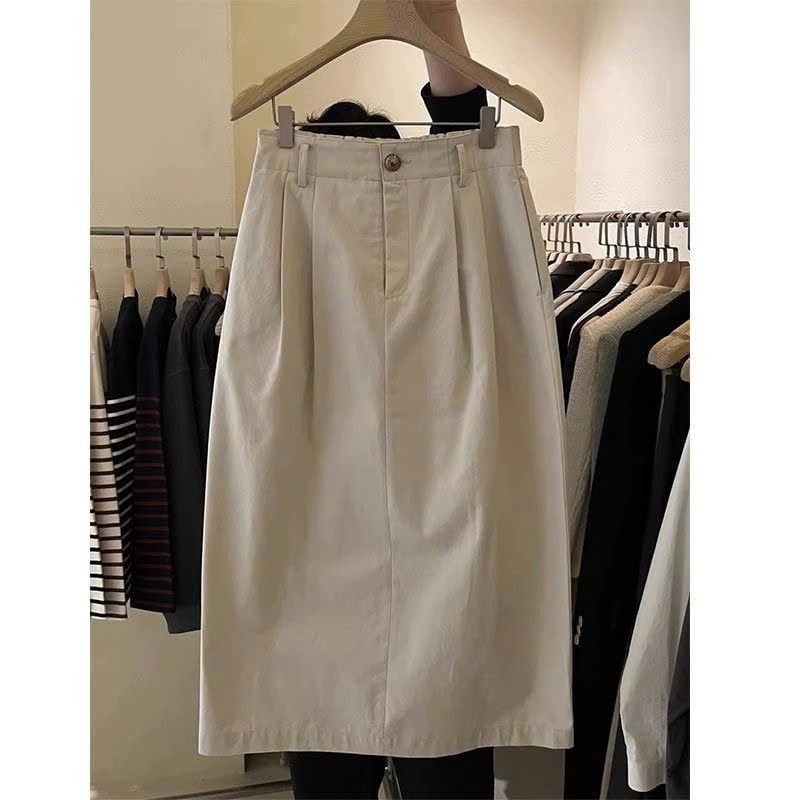  Chân Váy Màu Be Chữ A 