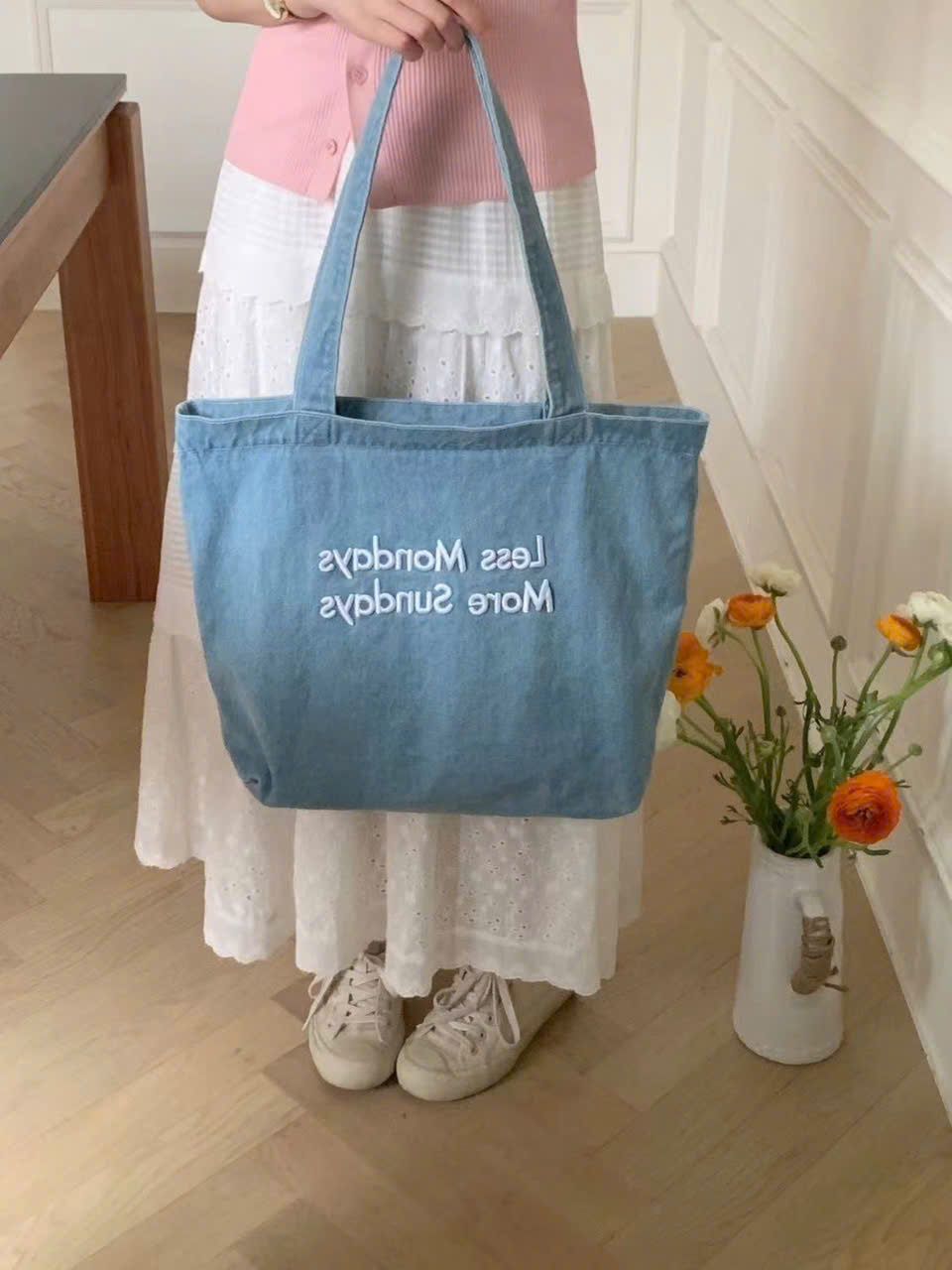  Túi Tote Vải Jean 