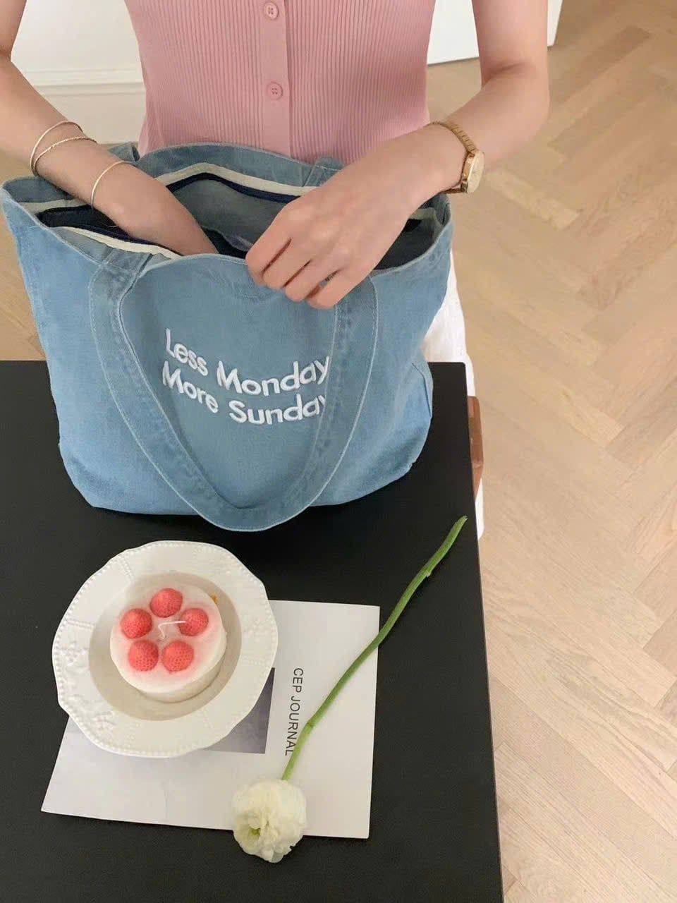  Túi Tote Vải Jean 