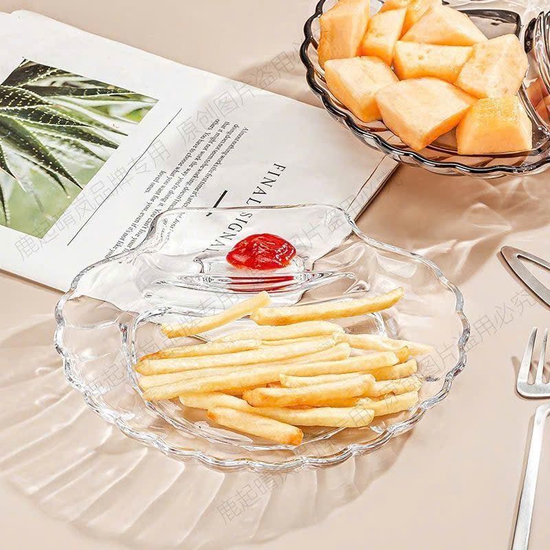  Đĩa Thủy Tinh Hình Vỏ Sò 