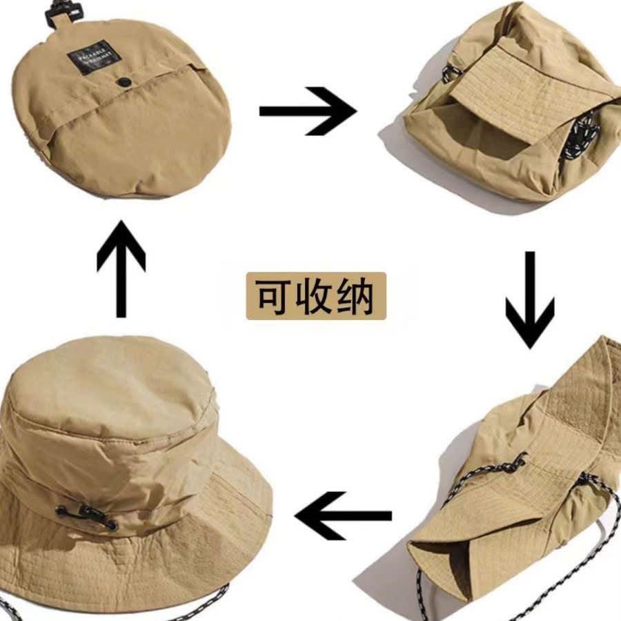  Mũ Bucket Gấp Gọn Màu Trơn 