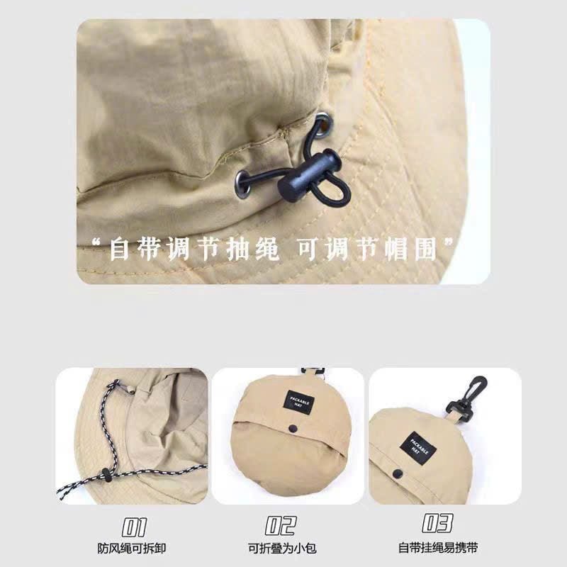  Mũ Bucket Gấp Gọn Màu Trơn 