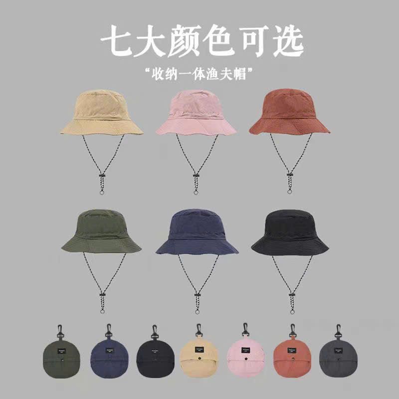  Mũ Bucket Gấp Gọn Màu Trơn 