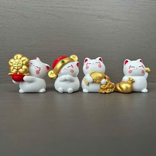  Mèo Chiêu Tài Mini Trưng Bàn Làm Việc 