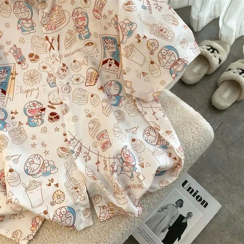  Áo Sơ Mi Dáng Dài Doraemon 