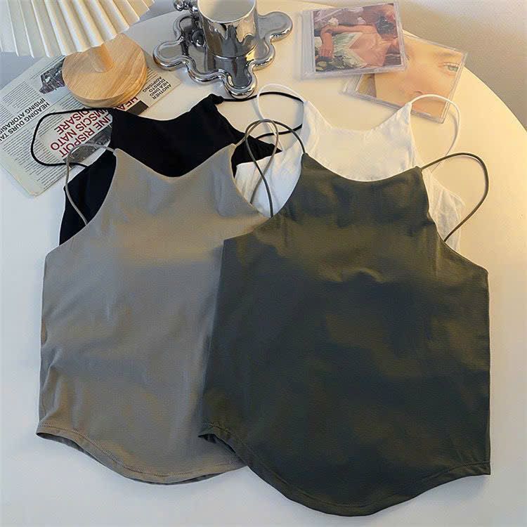  Áo Ngắn Không Tay Có Mút Đệm Ngực 