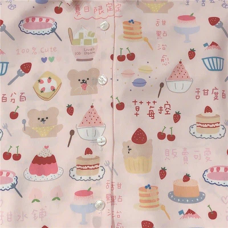  Bộ PIJAMA Bánh Ngọt Cho Nữ 