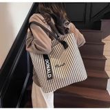  Túi Vải Tote Sọc Cỡ Lớn 