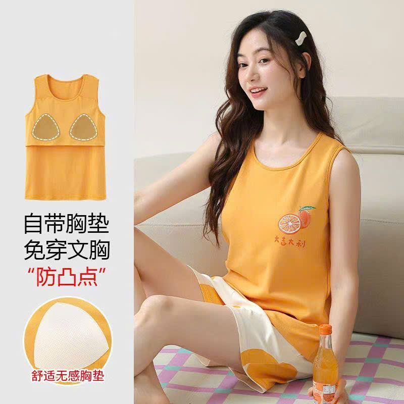  Bộ Đồ Ngủ Cotton Có Mút Ngực 