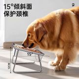  Khay Thức Ăn/Uống Nước Chó Mèo Bằng Thép Không Gỉ 