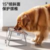 Khay Thức Ăn/Uống Nước Chó Mèo Bằng Thép Không Gỉ