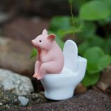  Con Lợn Cute Ngồi Vệ Sinh 