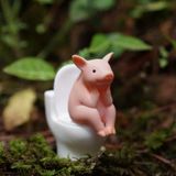 Con Lợn Cute Ngồi Vệ Sinh 