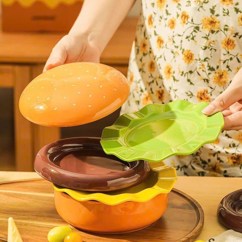 Bánh Hamburger Hình Chiếc Đĩa Đẹp 