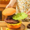 Bánh Hamburger Hình Chiếc Đĩa Đẹp