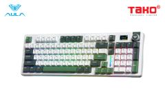 Phím Cơ Aula S98 Pro (Greywood V4 Switch Xanh Lá Trắng) Không Dây