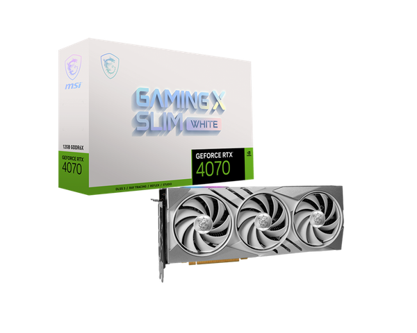 Card màn hình VGA MSI GeForce RTX 4070 SUPER 12G X SLIM WHITE NVIDIA 12GB GDDR6X
