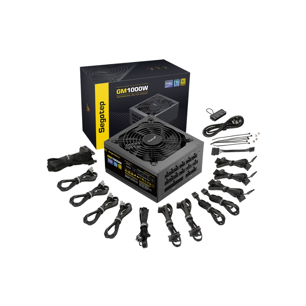 Nguồn Segotep GM1000W 1000W 80 Plus Gold Đen