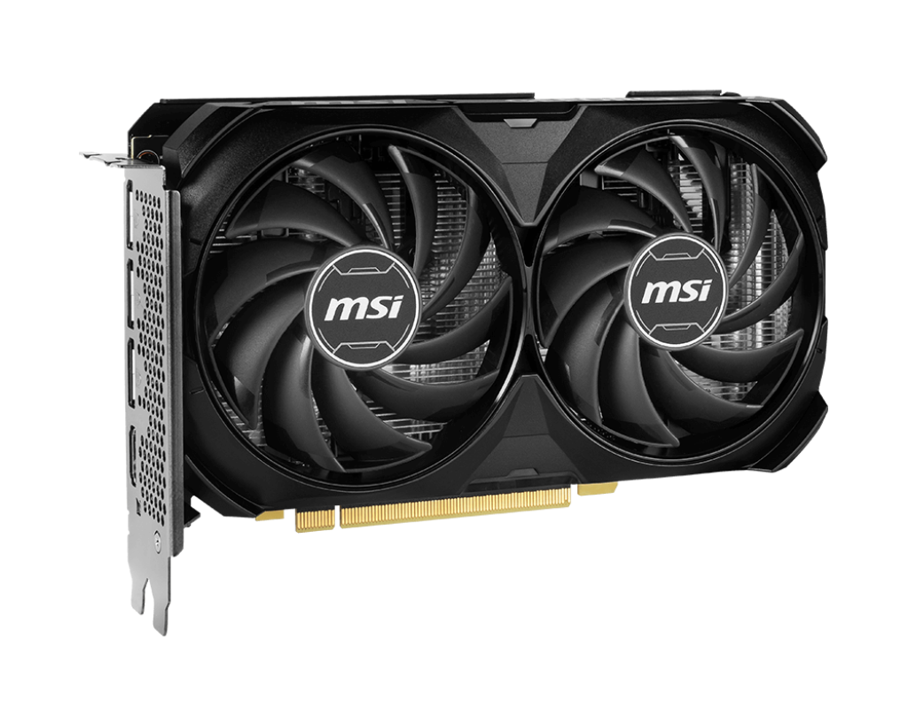 Card MSI RTX 4060 Ti Ventus 2X Black OC 16GB mặt sau