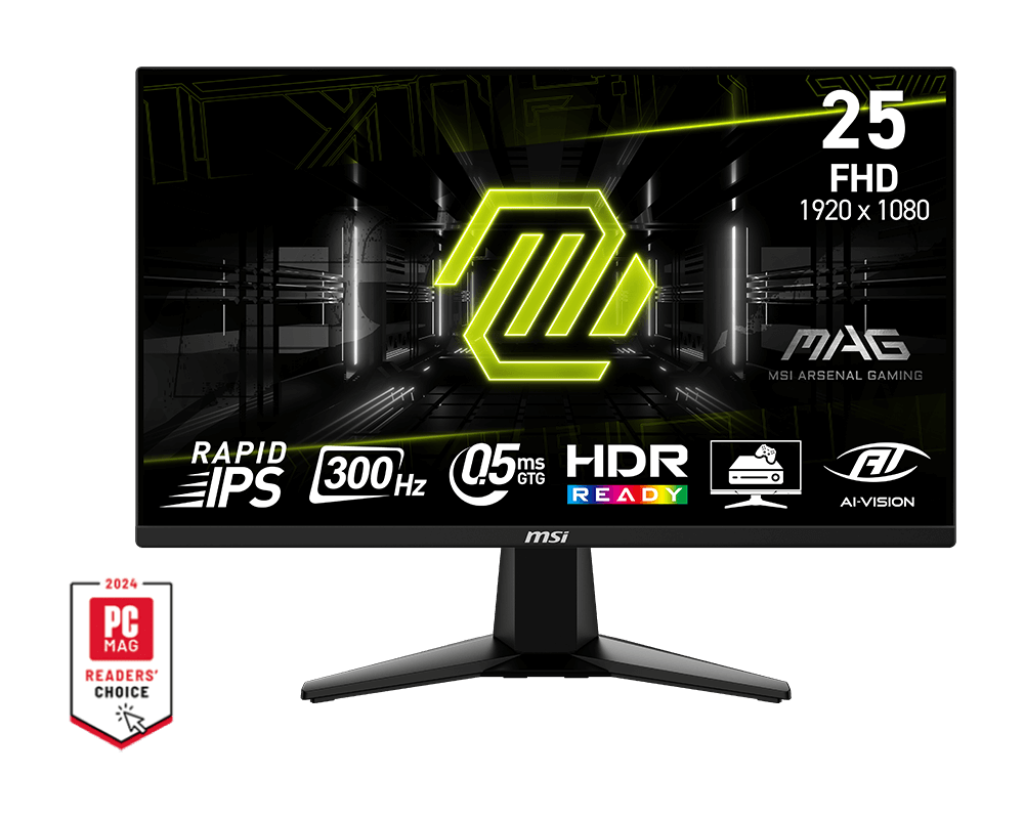 Màn hình Gaming MSI MAG 255XF 25 INCH Rapid IPS/FHD/0.5ms/300Hz/Phẳng