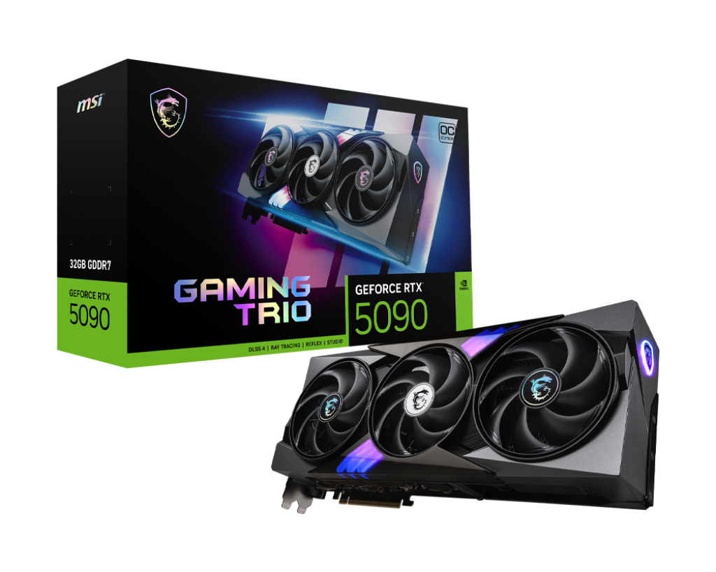 Card màn hình MSI RTX 5090 Gaming Trio OC 32GB GDDR6 mặt trước