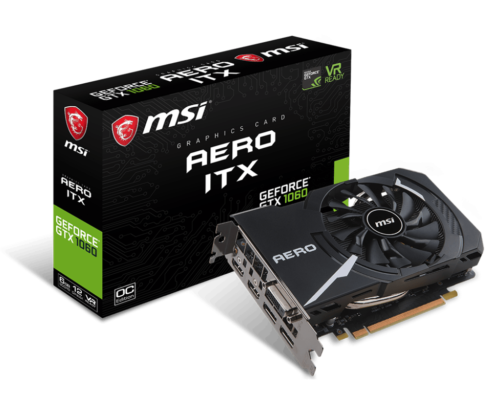 Card màn hình MSI GTX 1060 Aero ITX 6GB OC Cũ Sintech