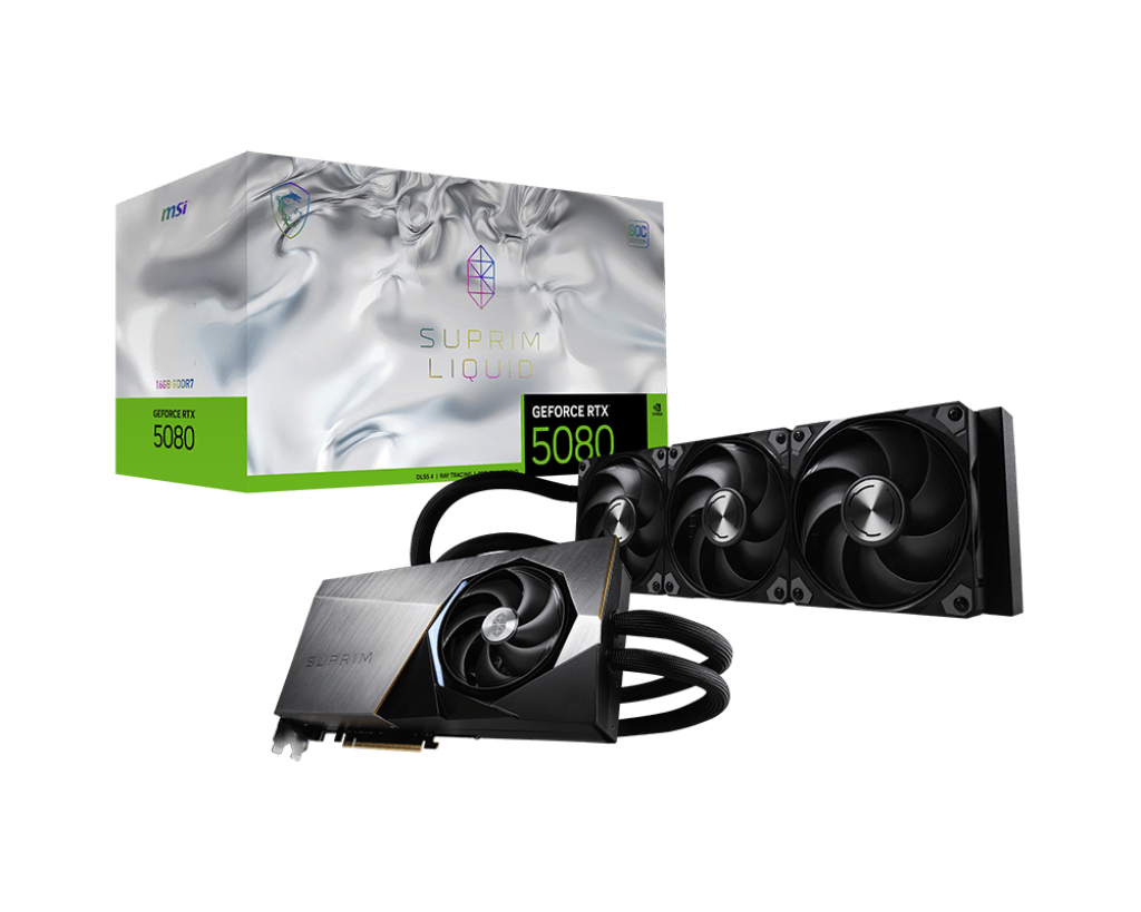 Card màn hình MSI RTX 5080 Suprim Liquid OC 16GB GDDR6