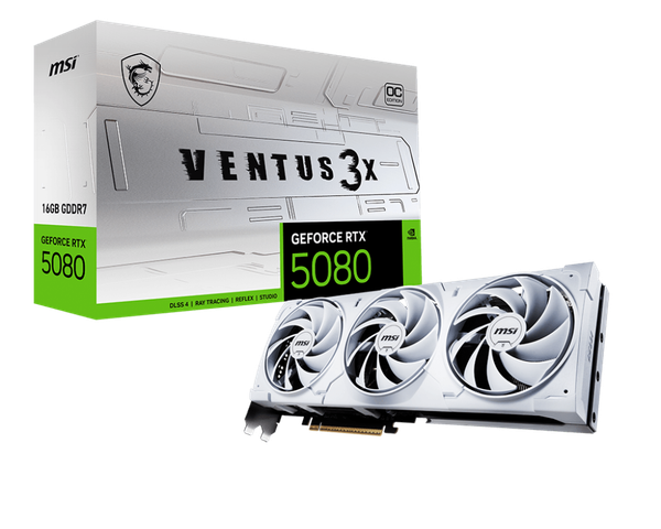 Card màn hình VGA RTX 5080 16G VENTUS 3X OC PLUS WHITE