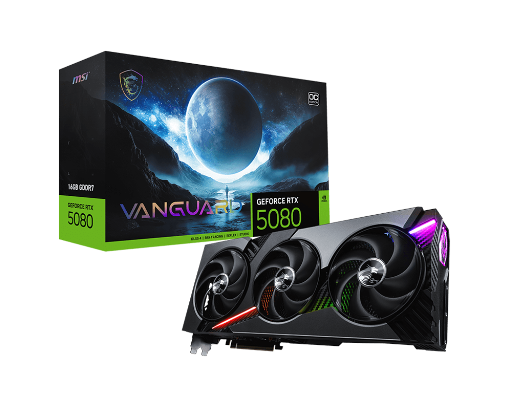 Card màn hình MSI RTX 5080 Vanguard OC 16GB GDDR6