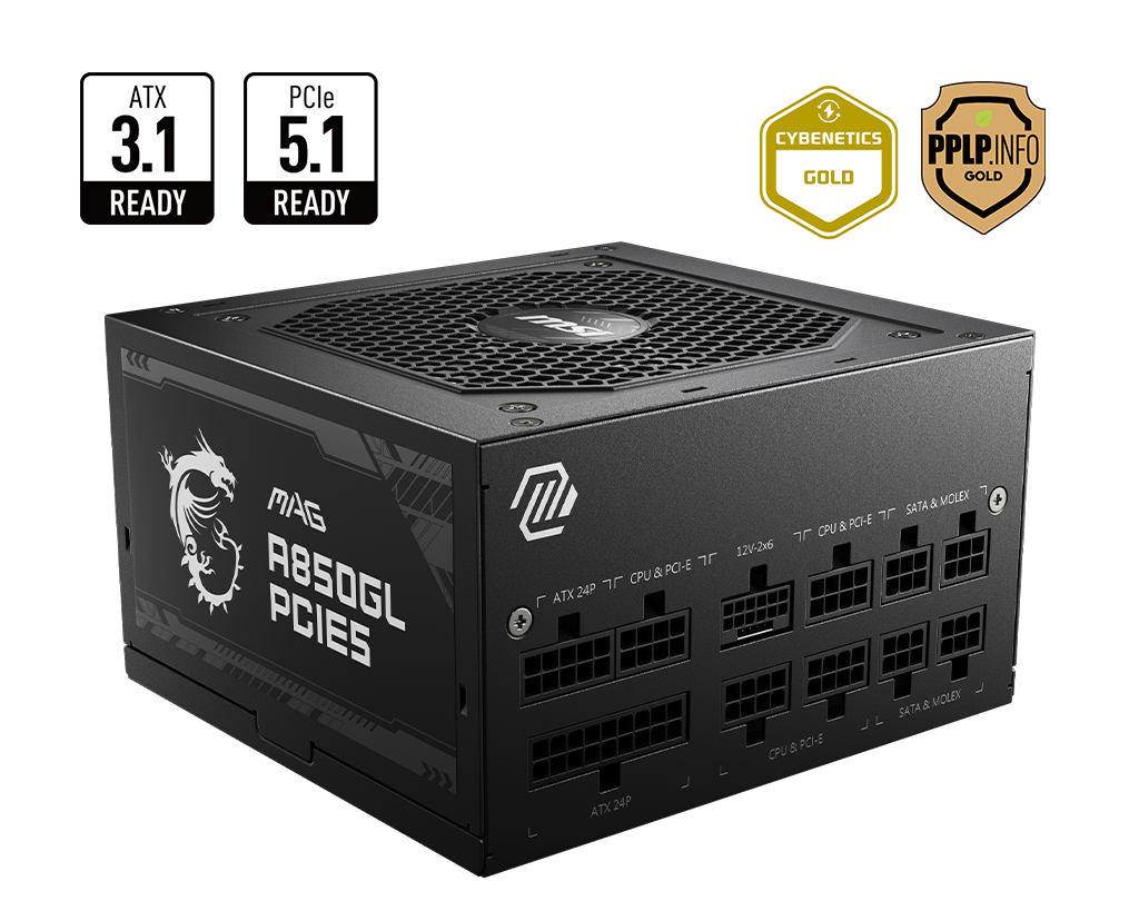 Nguồn MSI MAG A850GL PCIe5 MAG-A850GL-PCIE5 850W 80 Plus Gold
