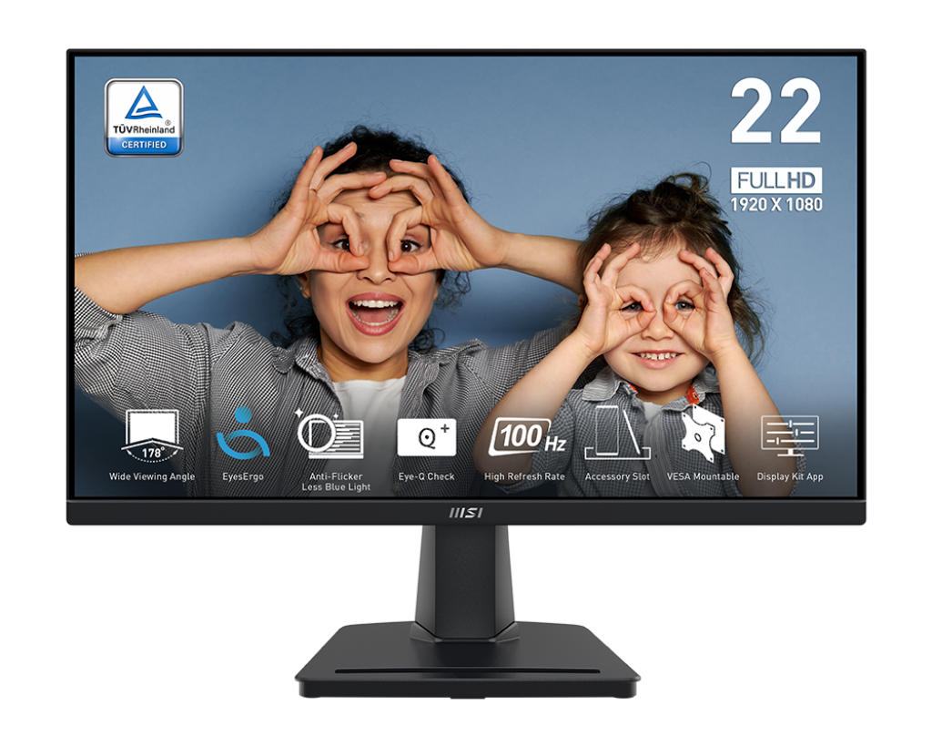 Màn hình MSI PRO MP225V 22 inch VA/FHD/1ms/100Hz/Phẳng