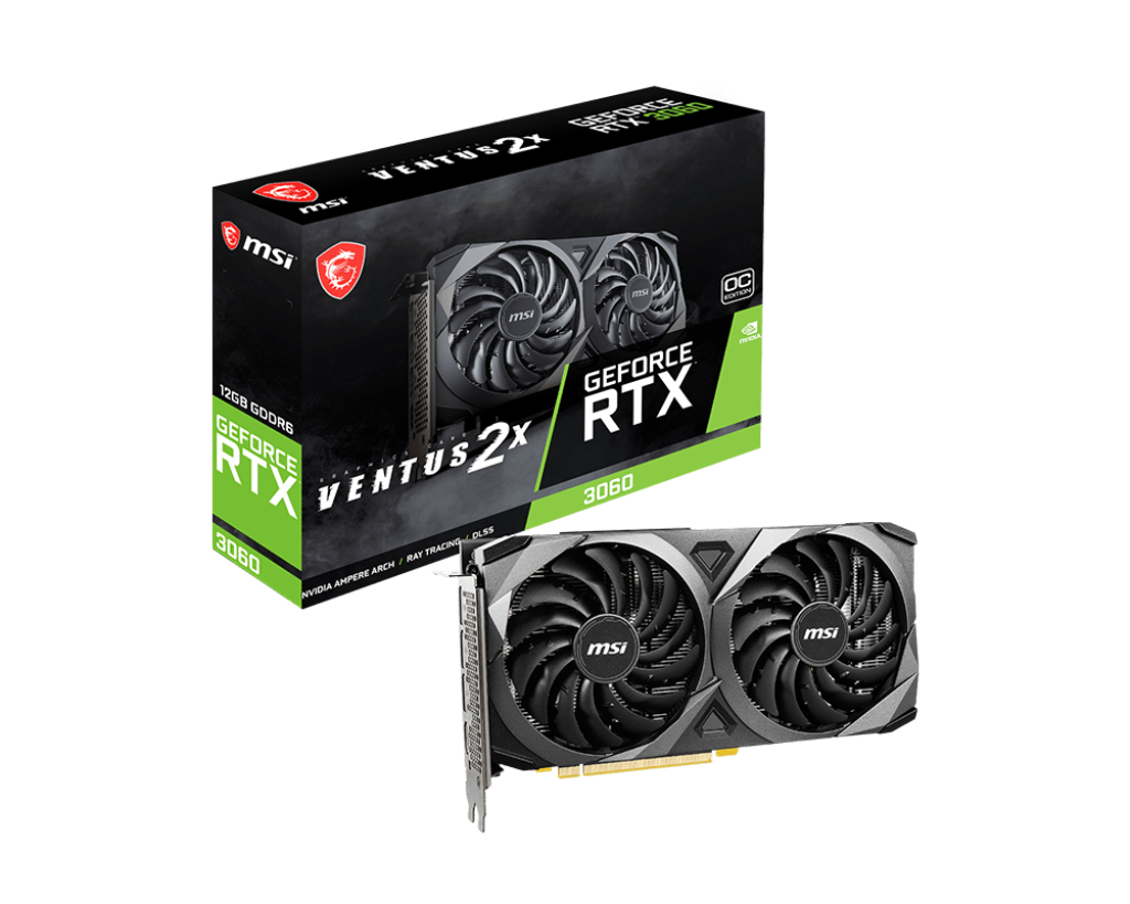Card màn hình MSI RTX 3060 Ventus 2X OC LHR 12GB GDDR6